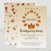 Krans voor Thanksgiving Dankbaar Eenvoudig Esdoren Kaart (Voorkant / Achterkant)