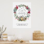 Krans voor wintervakantie - Gedenkteken Poster (Keuken)