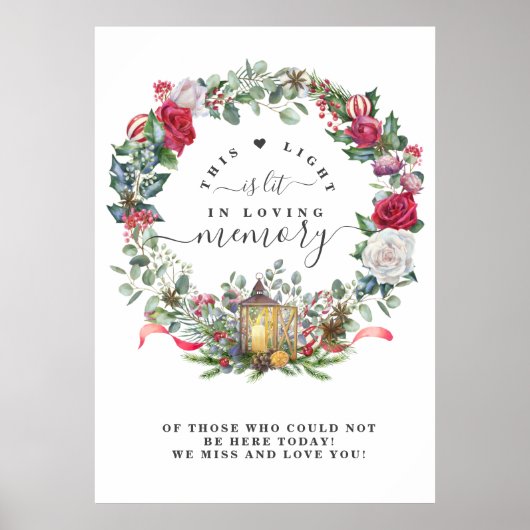 Krans voor Wintervakantie - In Loving Memory Bord Poster (Voorkant)