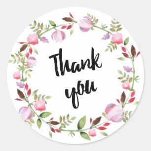 Krans waterverven ronde sticker