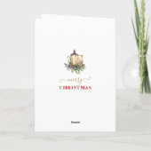 Krans Wij wensen u een vrolijk kerstfeest Kaart (Achterkant)