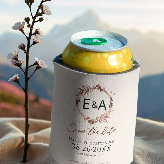 Krans Wildflower Lente Bruiloft Save The Date Blikjeskoeler