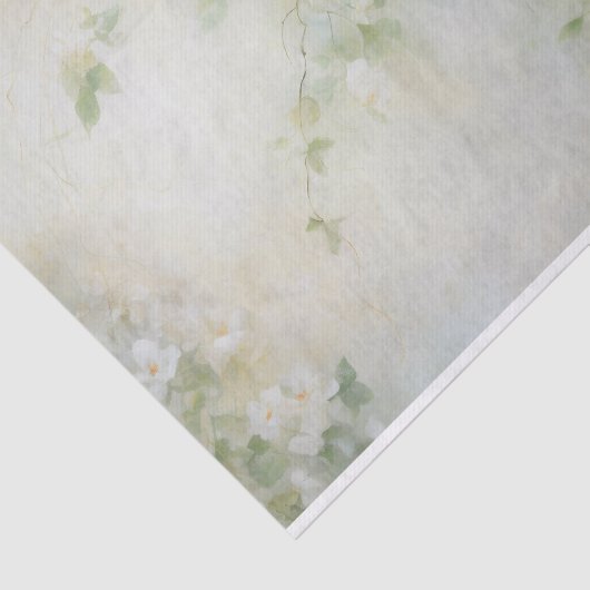 Krans, Zachte Mooie Elegante Bloem Decoupage Tissuepapier (Detail)