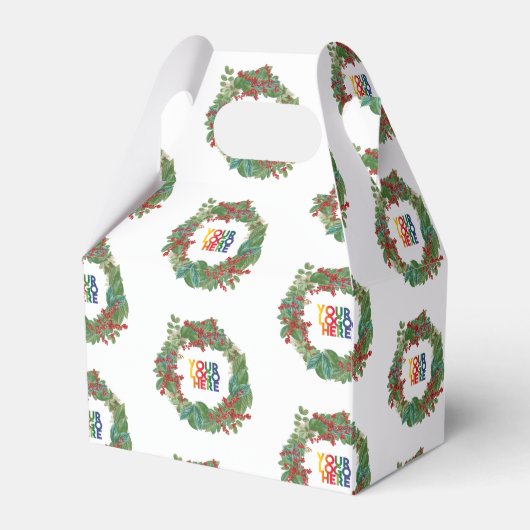Krans Zakelijk Logo Kerstmis Bedankdoosjes (Voorkant Zijde)