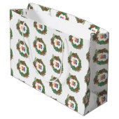 Krans Zakelijke Logo Kerstmis Groot Cadeauzakje (Achterkant Gekanteld)