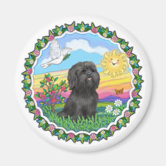 Krans - Zwart Shih Tzu Magneet
