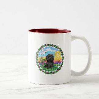 Krans - Zwarte Shih Tzu Tweekleurige Koffiemok