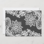 Kransberichten met vintage kant Save The Date-aank Save The Date (Achterkant)