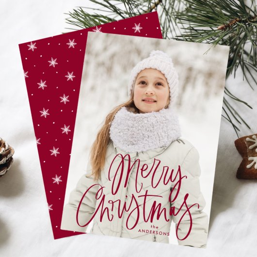 Kransberig Kerstscript Kerstmis Foto Feestdagenkaart