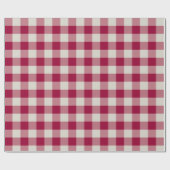 Kransbesrood Gingham Buffalo geruite patroon Cadeaupapier (Vlak)
