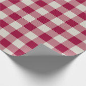 Kransbesrood Gingham Buffalo geruite patroon Cadeaupapier (Hoek)