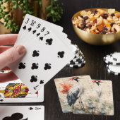 Kransbloesem Inktwassing Rode Kraanvogel (1) Pokerkaarten (Insitu)