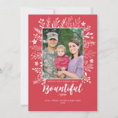 Kranselijke kerstvakantie plat kaart (Voorkant)