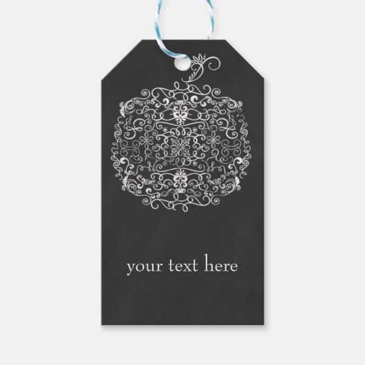 Kransje Krijtbord Herfst Pompoen Herfst Herfstfees Cadeaulabel (Voorkant)