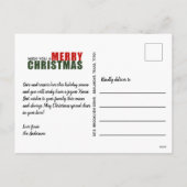 Kransje Rood & Groen Zalig Kerstmis 2 Foto Postkaa Feestdagenkaart (Achterkant)