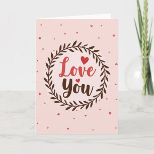Kranskaart 'Love You' Kaart