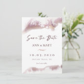 Kranskleurige marmeren waterverf Save the Date (Staand voorkant)