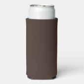 Kransmonogram Chocoladebruin en Witte Huwelijk Seltzer Blikjeskoeler (Seltzer Achterkant)