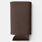 Kransmonogram Chocoladebruin en Witte Huwelijk Seltzer Blikjeskoeler (Achterkant)