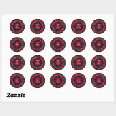Kransontwerp voor feestdagen ronde sticker (Vel)