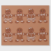 Kranspapier met Gemberkoekjes Cadeaupapier (Vlak)