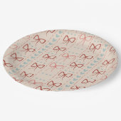 Kranspapier met strikken en harten papieren bordje (Gekanteld)