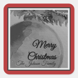 Kransversiering Kerstmis Vierkante Sticker