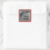 Kransversiering Kerstmis Vierkante Sticker (Tas)