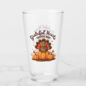Kransvogels voor Thanksgiving Glas (Achterkant)