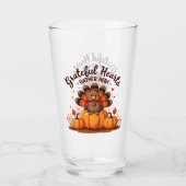 Kransvogels voor Thanksgiving Glas (Voorkant)