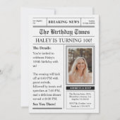 Krant 100e Verjaardag Fun Magazine Hoesje Foto Kaart (Voorkant)