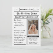 Krant 100e Verjaardag Fun Magazine Hoesje Foto Kaart (Staand voorkant)