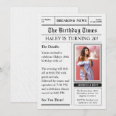 Krant 20e verjaardag grappige magazinecover foto kaart (Voorkant / Achterkant)