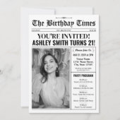 Krant 21e Verjaardag Uitnodiging met Programma (Voorkant)