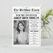 Krant 21e Verjaardag Uitnodiging met Programma (Staand voorkant)