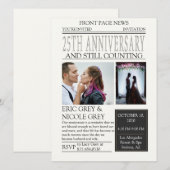 Krant 25-jarig jubileumfeest kaart (Voorkant / Achterkant)