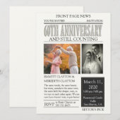 Krant 60-jarig jubileumfeest kaart (Voorkant / Achterkant)