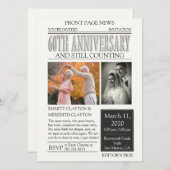 Krant 60e verjaardagsfeest kaart (Voorkant / Achterkant)