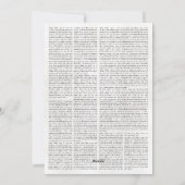 Krant 60e Verjaardagsfeest Uitnodiging & Programma (Achterkant)