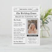 Krant 70e Verjaardag Funny Magazine Hoesje Foto Kaart (Staand voorkant)