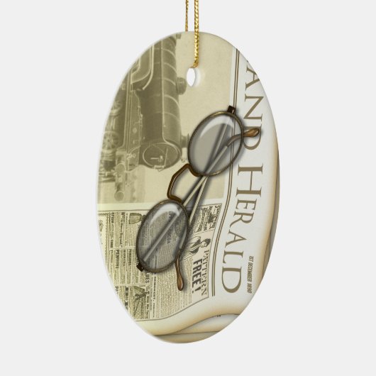  krant Aangepersonaliseerde versiering Keramisch Ornament (Rechts)