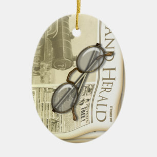 krant Aangepersonaliseerde versiering Keramisch Ornament