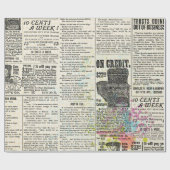  krant adverteren cadeaupapier (Vlak)