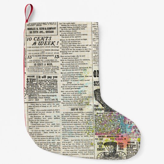 krant adverteren kleine kerstsok (Voorkant)