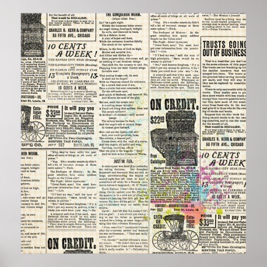  krant adverteren poster (Voorkant)