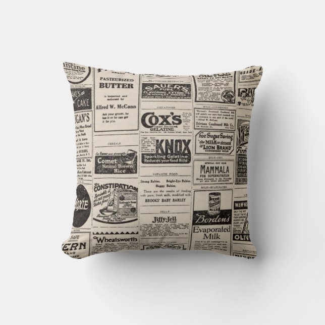  krant Advertisement Farmhouse Pillow Kussen (Voorkant)