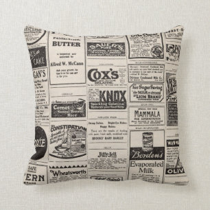  krant Advertisement Farmhouse Pillow Kussen