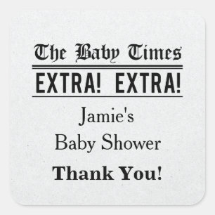  krant Baby shower Favor Sticker