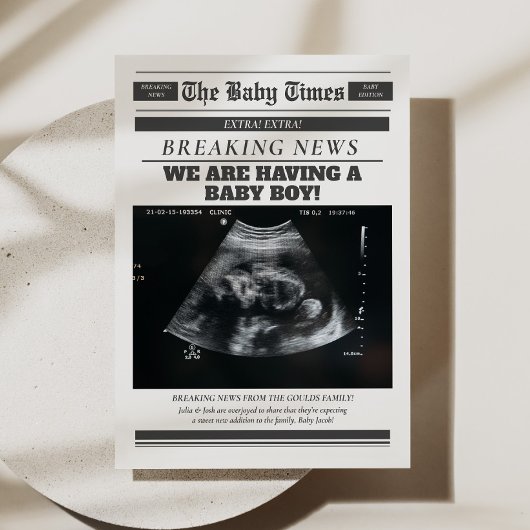 Krant Baby Zwangerschapsaankondiging Kaart