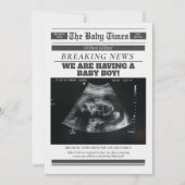 Krant Baby Zwangerschapsaankondiging Kaart (Voorkant)